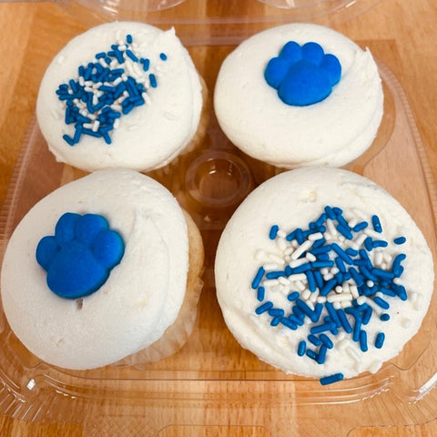4-Pack Paw Print Cupcakes