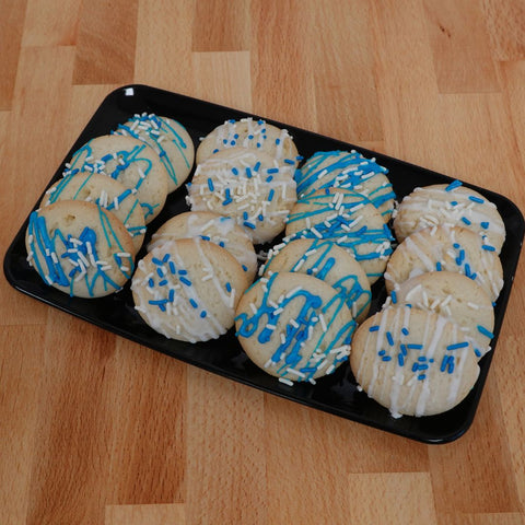 Blue-White Shortbread Cookies