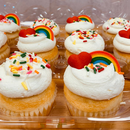 Rainbow Cupcakes, One dozen