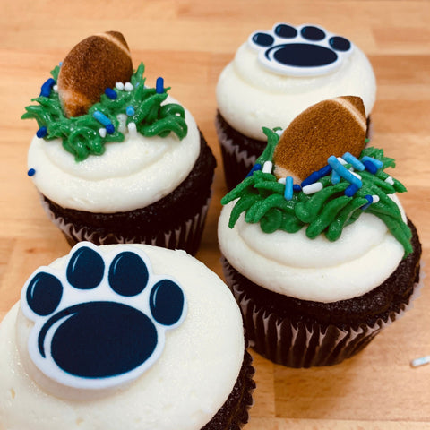 Football Cupcakes, 4-Pack
