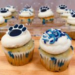 Confetti Paw Print Cupcakes, One Dozen