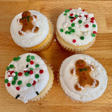 Holiday Gingerbread Cupcakes, 4-Pack