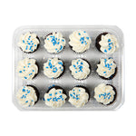 Mini Chocolate Cupcakes with Vanilla Icing