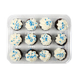 Mini Chocolate Cupcakes with Vanilla Icing